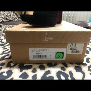 Christian Louboutin Suede Peep Toe Pumps